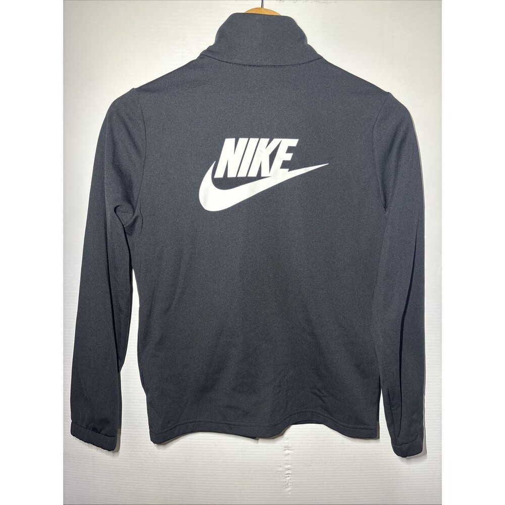 Large Nike Sportswear Tracksuit Jacket Boy's FD3067-010 Triple Black V - Picture 4 of 6